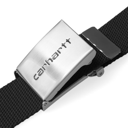 CINTURA UNISEX CARHARTT WIP CLIP BELT CHROME BLACK I019176.89.XX.06
