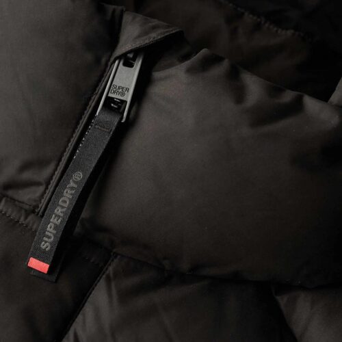 SUPERDRY HOODED MICROFIBRE SPORT PUFFER M5011907A.BLK