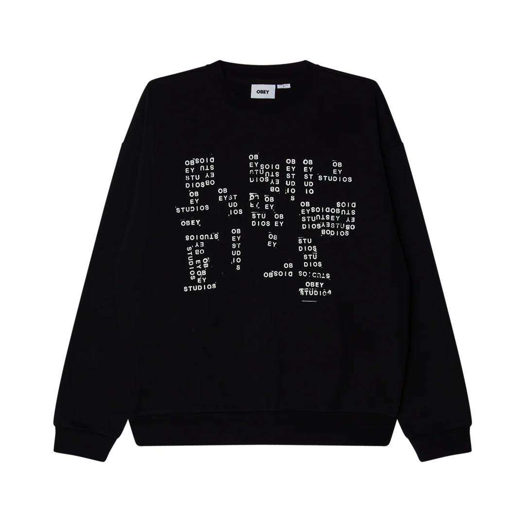 OBEY STUDIOS STAMP EXTRA HEAVY CREW FLEECE 112480253
