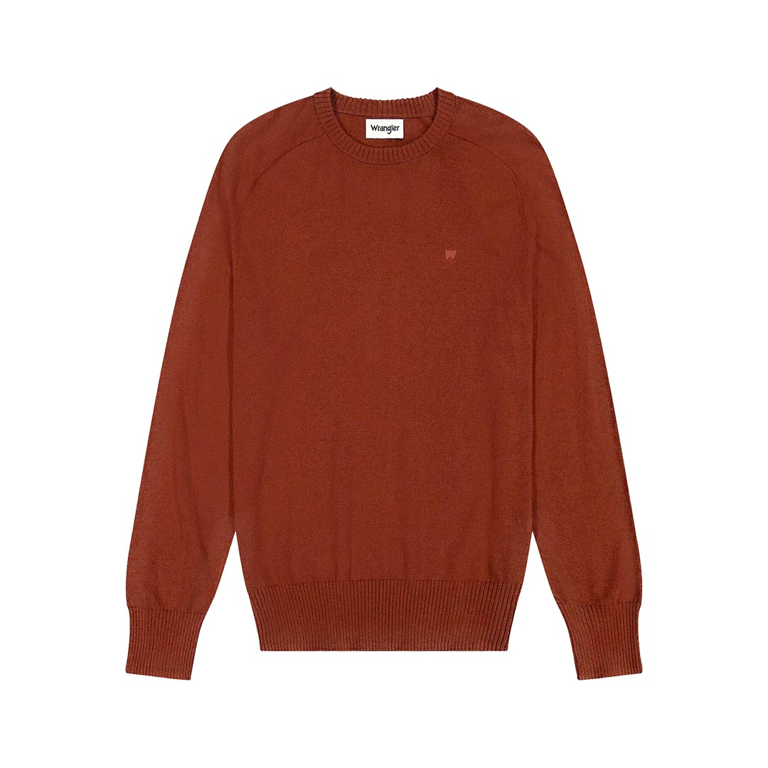 WRANGLER KNIT SWEATER FIRED BRICK 112371537