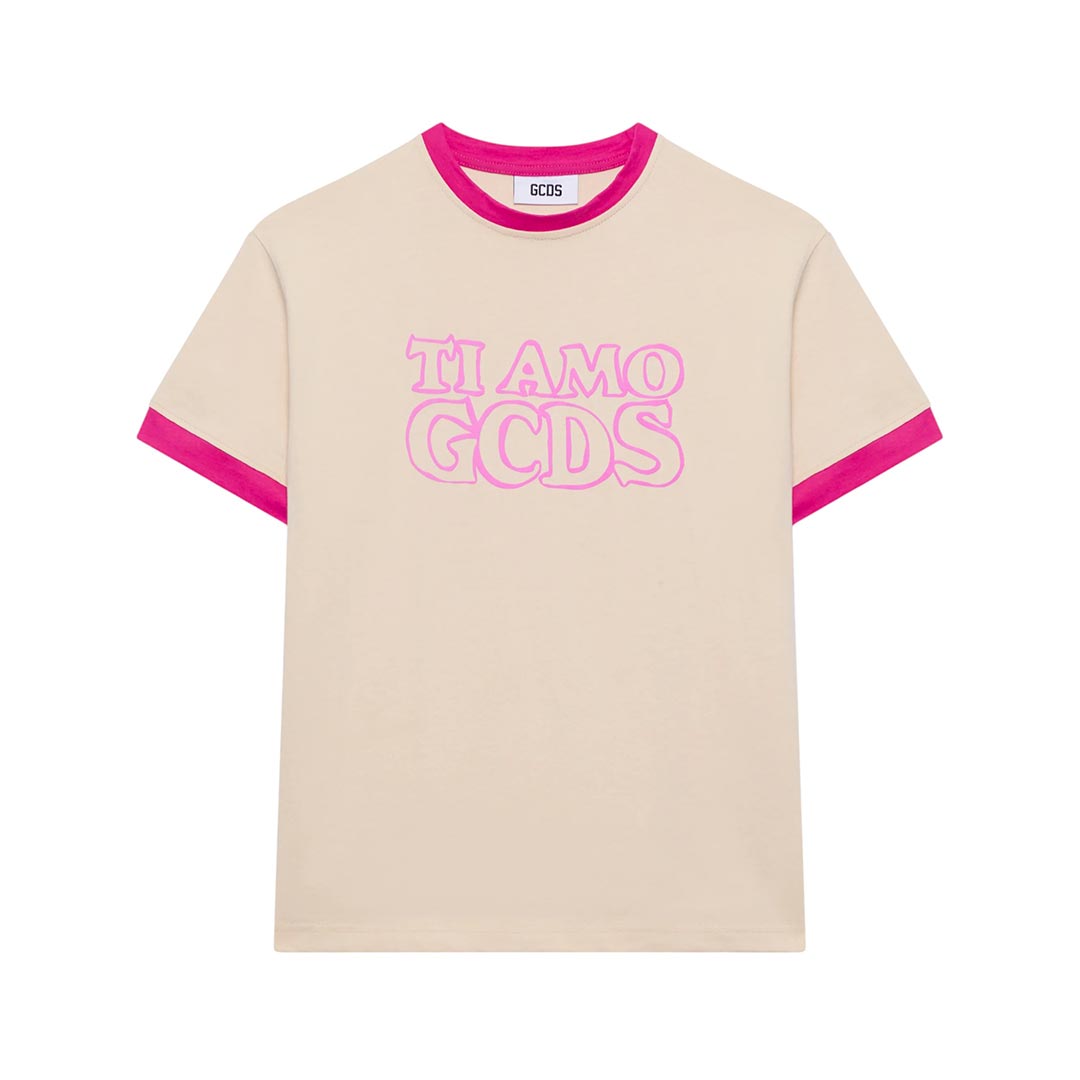 GCDS TI AMO OUTLINED T-SHIRT B2CW2327JF1.15