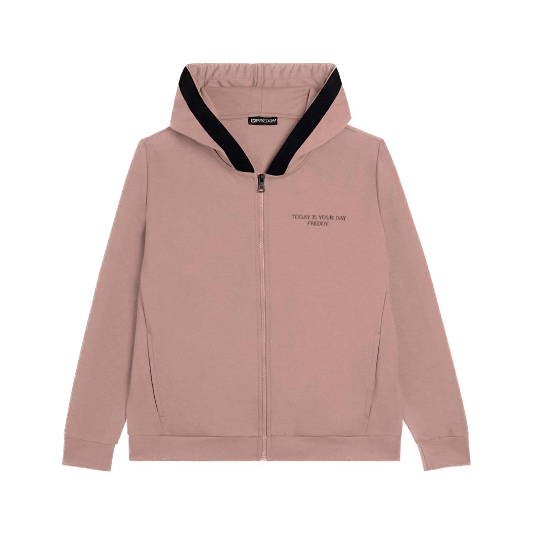 FREDDY FELPA CON CAPPUCCIO ZIP F25WMCS9.P118
