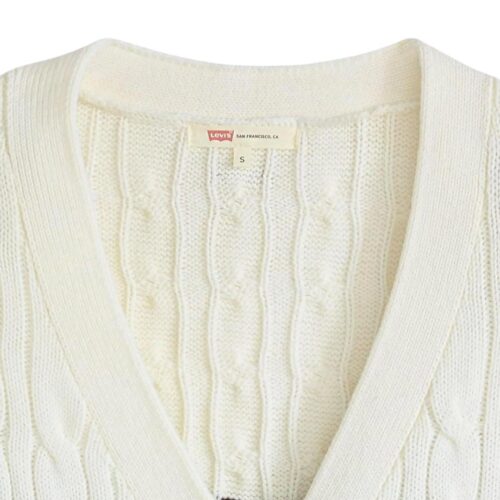 LEVI'S RED BOYFRIEND POCKET CARDI REGIMENTAL STRIP  000O0-0007