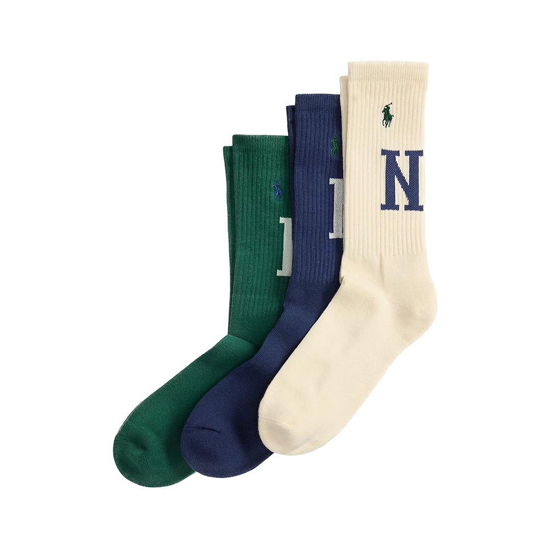 POLO RALPH LAUREN NY CREW-CREW SOCK 3 PACK 449P04729001