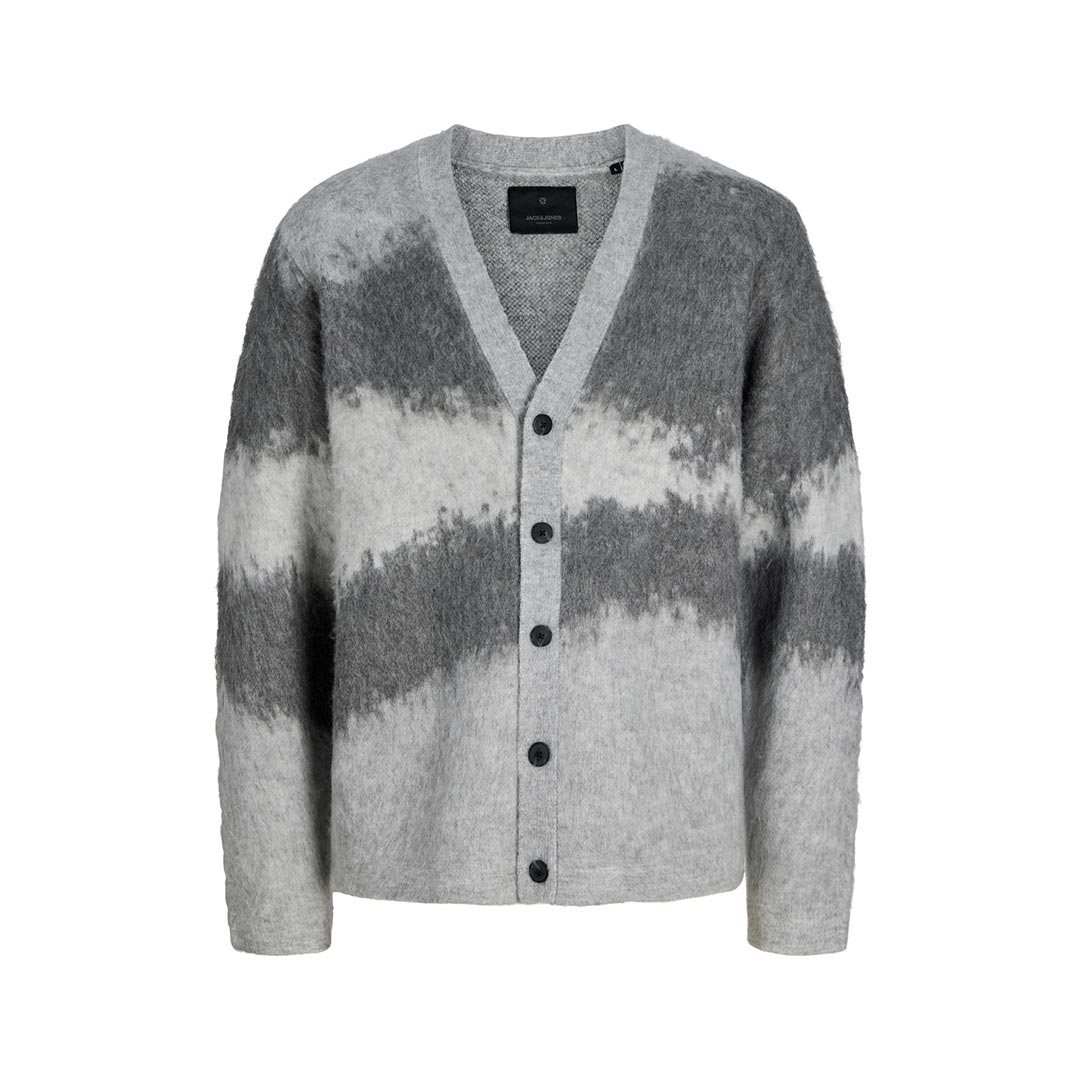 JACK&JONES JPRBLATRAVIS KNIT CARDIGAN STYD 12294757.GREY