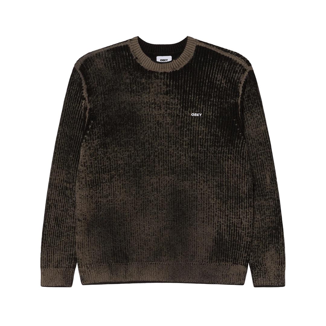 OBEY SPRAY EFFECT SWEATER 151000109.BKM