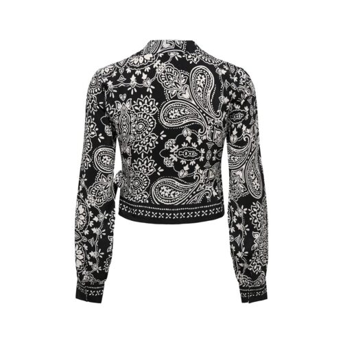 ONLY ONLEMZA AJA L/S KNOT TOP WVN 15371865.BLK