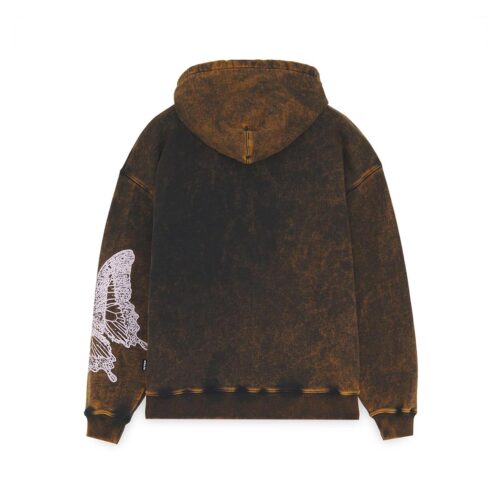 IUTER BUTTERFLY MARBLE ZIP HOODIE 26SISZ12.BLK