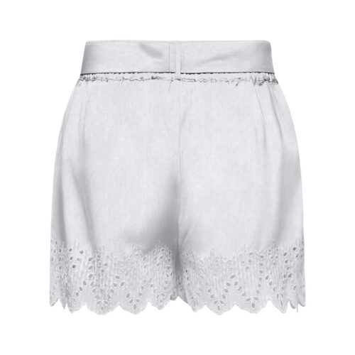 ONLY ONLTULUM EMB LOOSE BELT SHORTS WVN 15368893.WHT