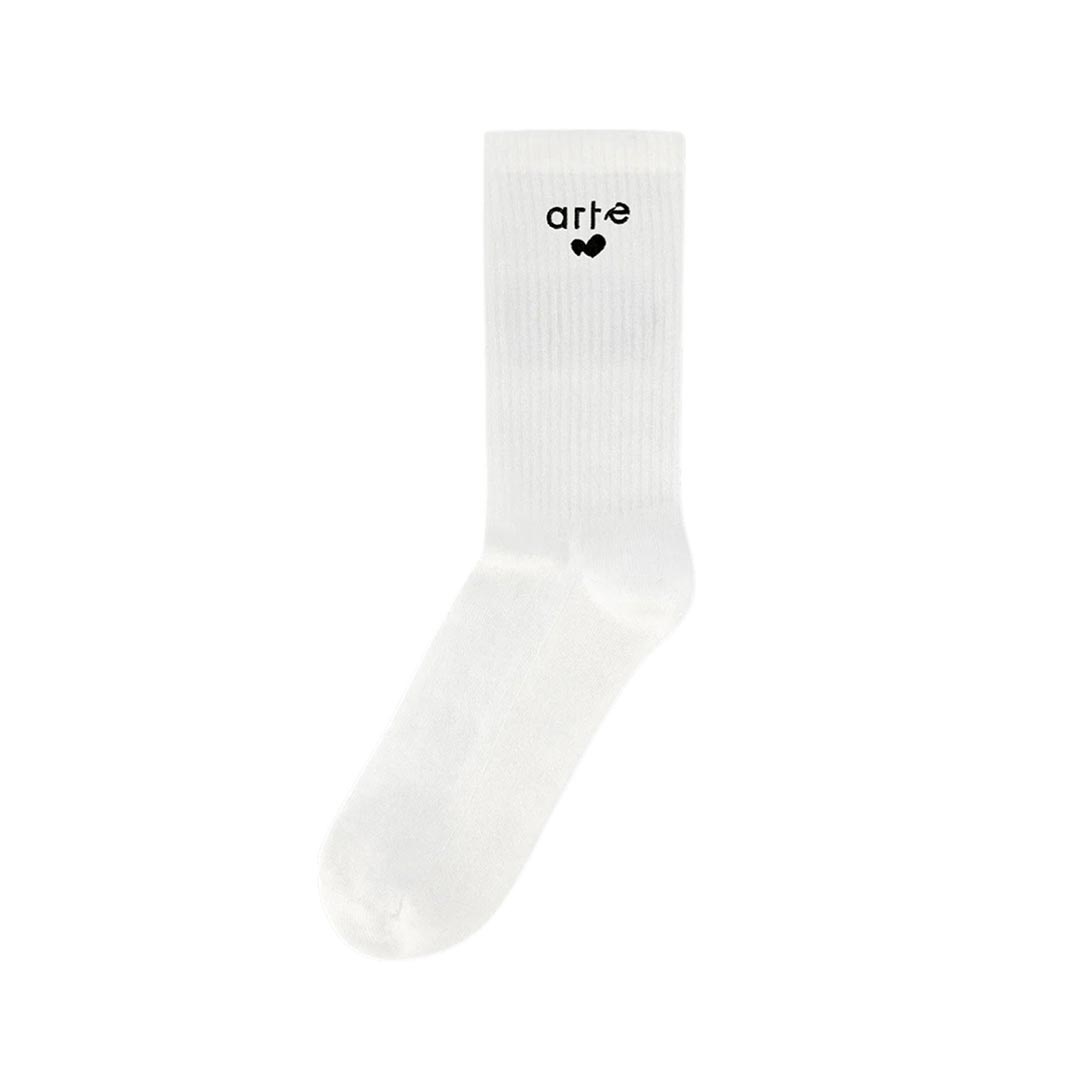 ARTE HEART LOGO SOCKS 198M.WHT