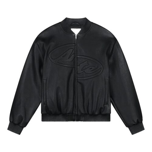 ARTE HALF LOGO LEATHER JACKET 200J.BLK