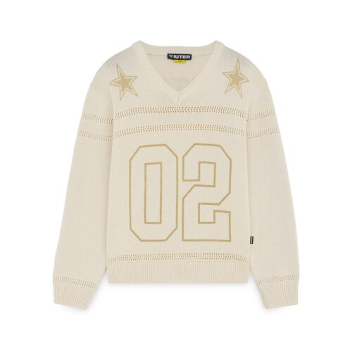 IUTER STARS FOOTBALL SWEATER 26SIJM06.IVORY