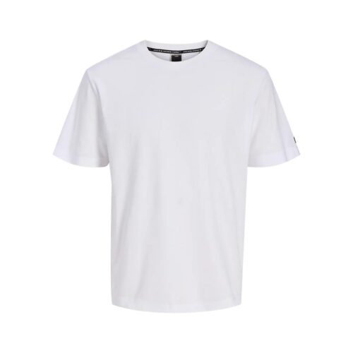 JACK&JONES JCOFUSION BADGE TEE SS CREW NECK 12289962.WHT