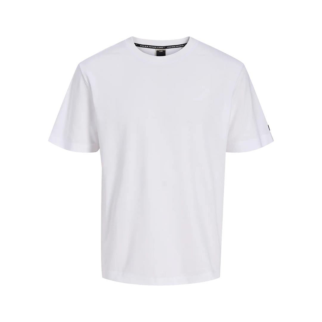 JACK&JONES JCOFUSION BADGE TEE SS CREW NECK 12289962.WHT