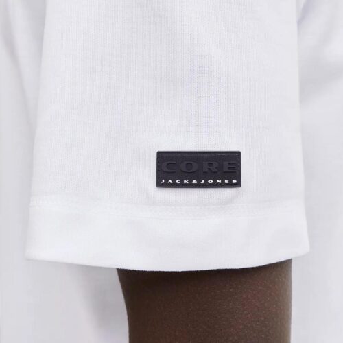 JACK&JONES JCOFUSION BADGE TEE SS CREW NECK 12289962.WHT