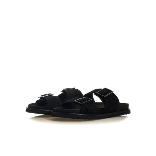 JACK&JONES JFWVENICE LEATHER SANDAL 12292402.BLK