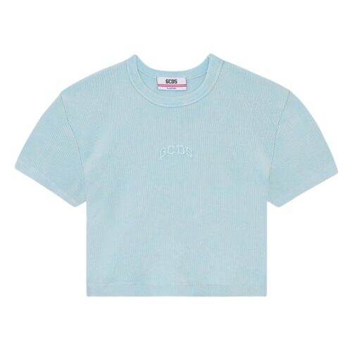 GCDS RIB LOGO LOUNGE SS T-SHIRT CROP C1WEQC052J103.818G