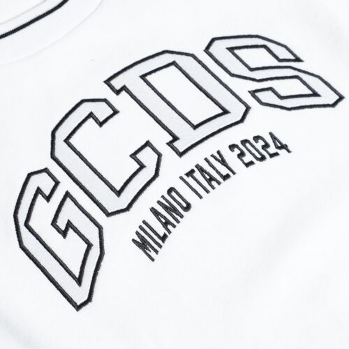 GCDS LOGO LOUNGE CROP CREW C1WEQE123F004.100B