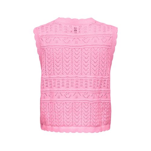 ONLY ONLIRINA V-NECK BUTTON VEST KNT 15363681.PNK