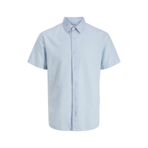 JACK&JONES JJEBREEZE LINEN BLEND SHIRT S/S SN JNR 12288642.CLBLUE
