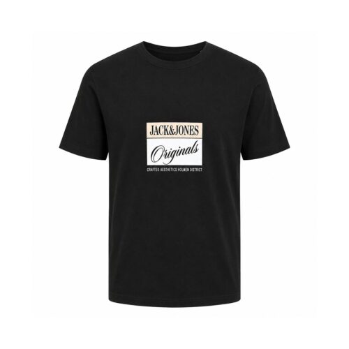 JACK&JONES JORHYERES FRONT SS CREW NECK JNR 12302717.BLK