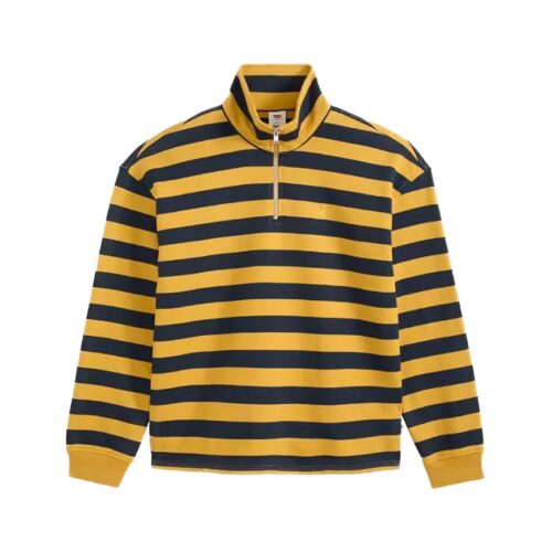 LEVI S RED CAMERON 1/4 ZIP POLLARD STRIPE 0083X-0004