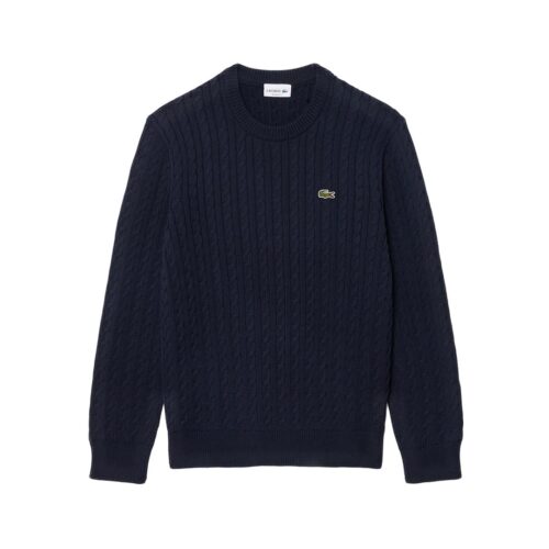 LACOSTE PULLOVER DI COTONE IN MAGLIA A TRECCE AH7627.00.802