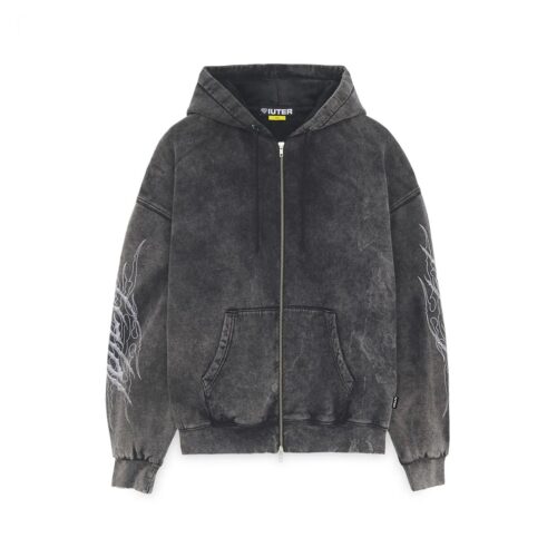 IUTER TRIBAL MARBLE ZIP HOODIE 26WISZ40.BLK