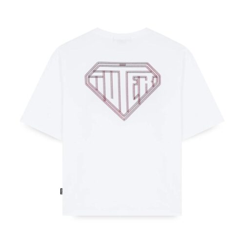 IUTER STITCH LOGO TEE 26WITS90.WHT
