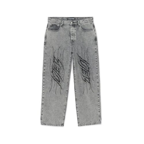 IUTER TRIBAL BAGGY DENIM PANTS 26WIDP40.GRY