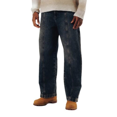 IUTER GRID ZIPPED DENIM PANTS 26WIDP70.YLW