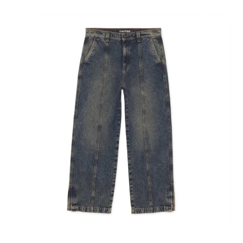 IUTER GRID ZIPPED DENIM PANTS 26WIDP70.YLW