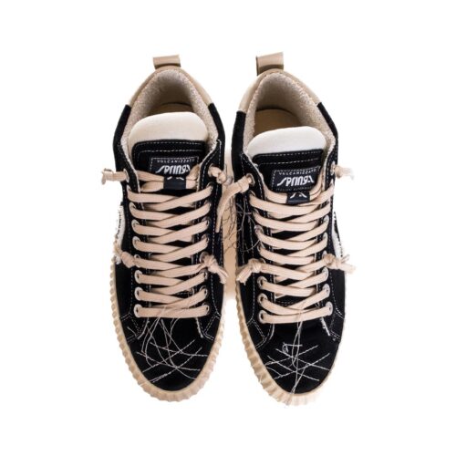 SPRINGA  WAVY ALTA SUEDE CON RICAMI SPWH2SUTEXA1.NERO
