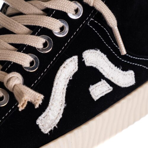 SPRINGA  WAVY ALTA SUEDE CON RICAMI SPWH2SUTEXA1.NERO
