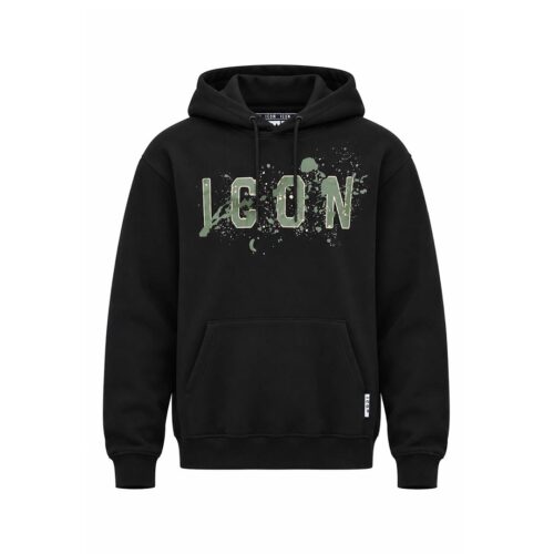 ICON FELPA CON CAPPUCCIO IBSW001372.NERO