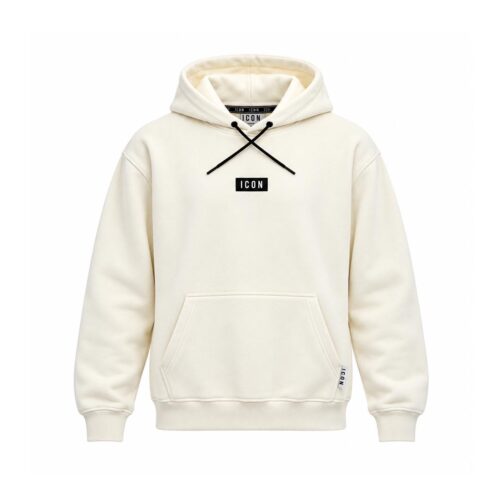 ICON FELPA CON CAPPUCCIO IBSW001453.PANNA