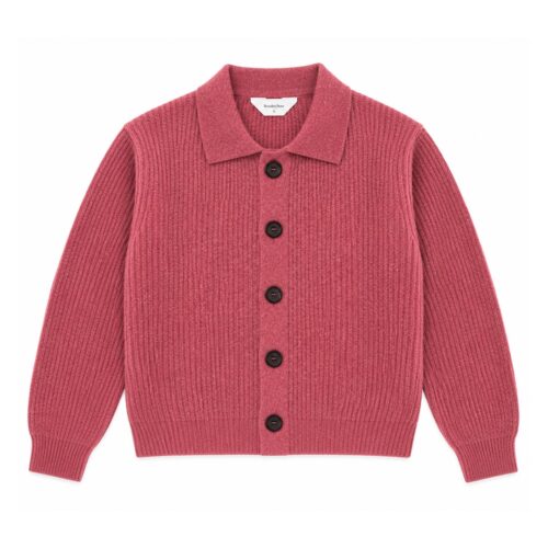 WOODEN CARDIGAN POLO DOBBIACO.ROS