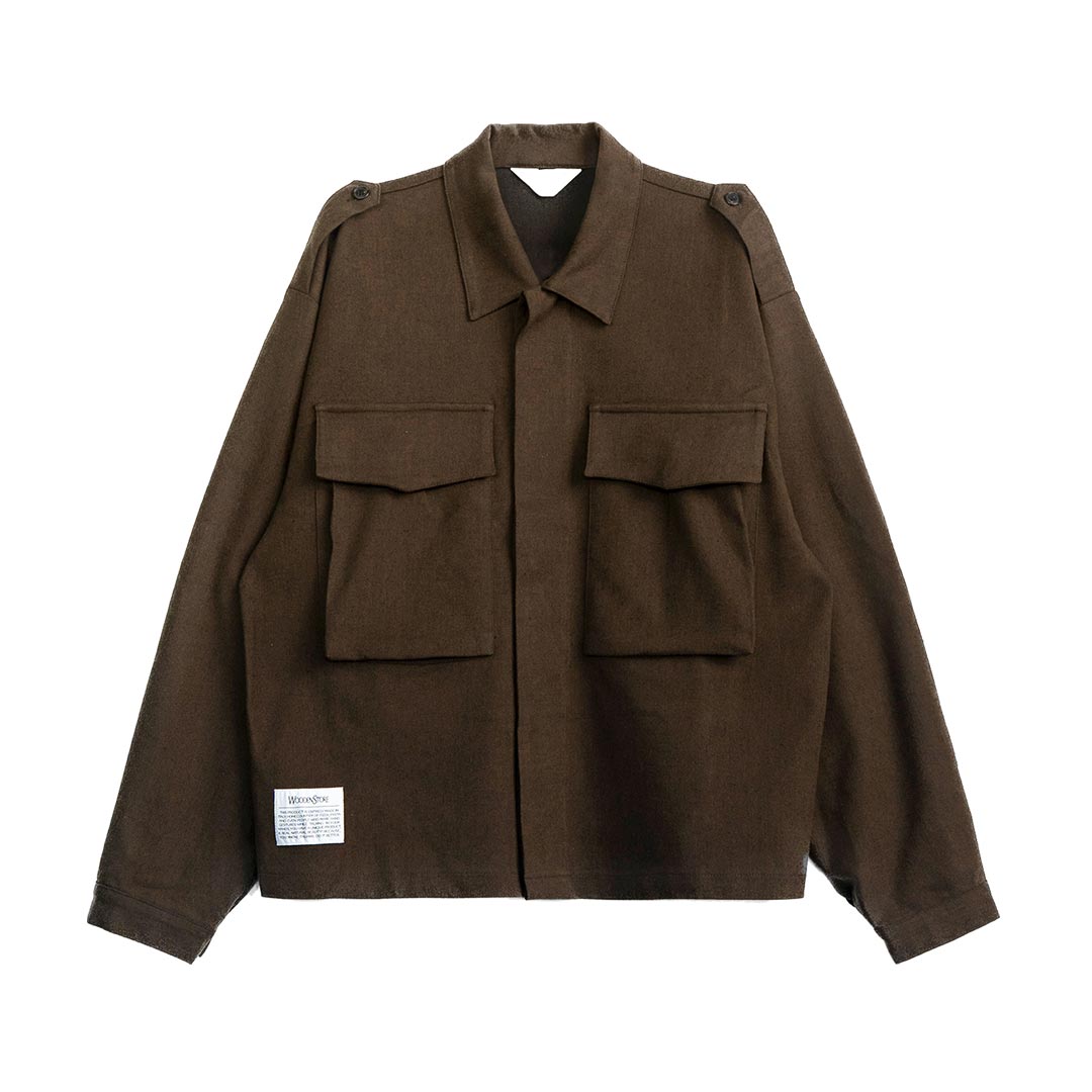 WOODEN CAMICIA MILITARY MILITARYOVERSHIRT.2