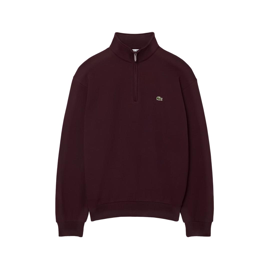 LACOSTE FELPA COLLO ALTO E ZIP IN TESSUTO FELPATO SH8866.00.3KEE